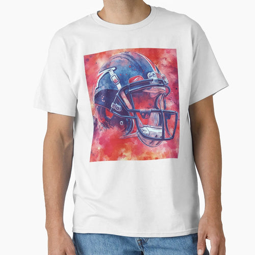 American Football Helmet Colorful T-Shirt - Casual Everyday Wear Men Women - T-Shirt, Sweatshirt, Hoodie