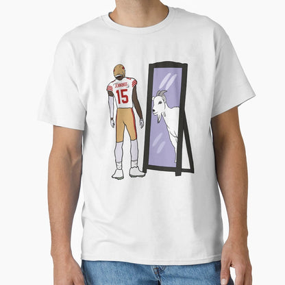 Jauan Jennings Mirror Goat T-Shirt - Minimalist Print for Adults - T-Shirt, Sweatshirt, Hoodie