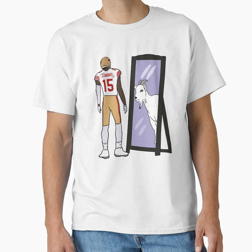 Jauan Jennings Mirror Goat T-Shirt - Minimalist Print for Adults - T-Shirt, Sweatshirt, Hoodie