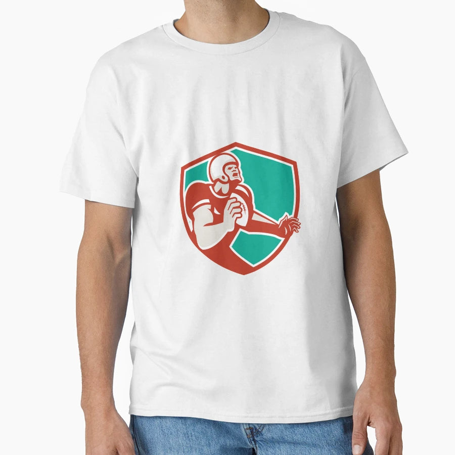American Football Player Angry Shield T-Shirt - Trendy Graphic for Adults - T-Shirt, Sweatshirt, Hoodie
