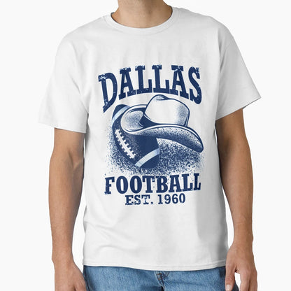 Dallas Football T-Shirt - Custom Art Print Unisex - T-Shirt, Sweatshirt, Hoodie