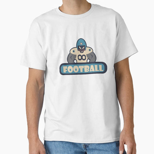 Football Sport Blue T-Shirt - Casual Everyday Wear Men Women - T-Shirt, Sweatshirt, Hoodie