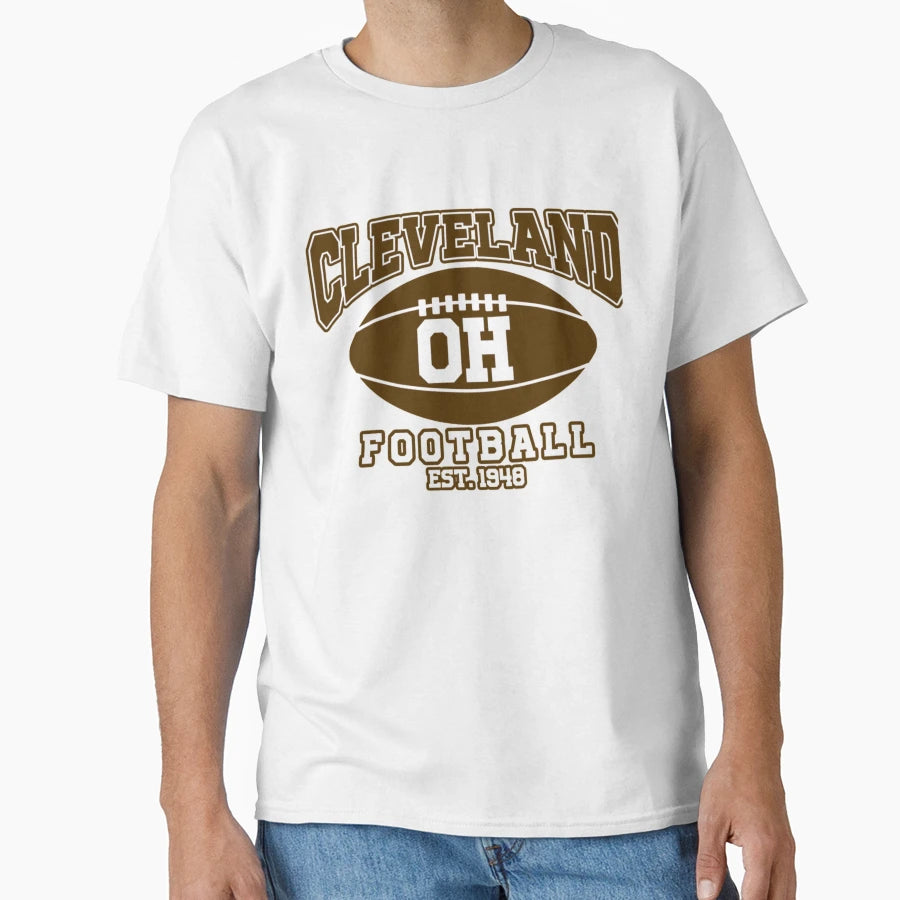 Cleveland Football Team 2 T-Shirt - Aesthetic Graphic Men Women - T-Shirt, Sweatshirt, Hoodie
