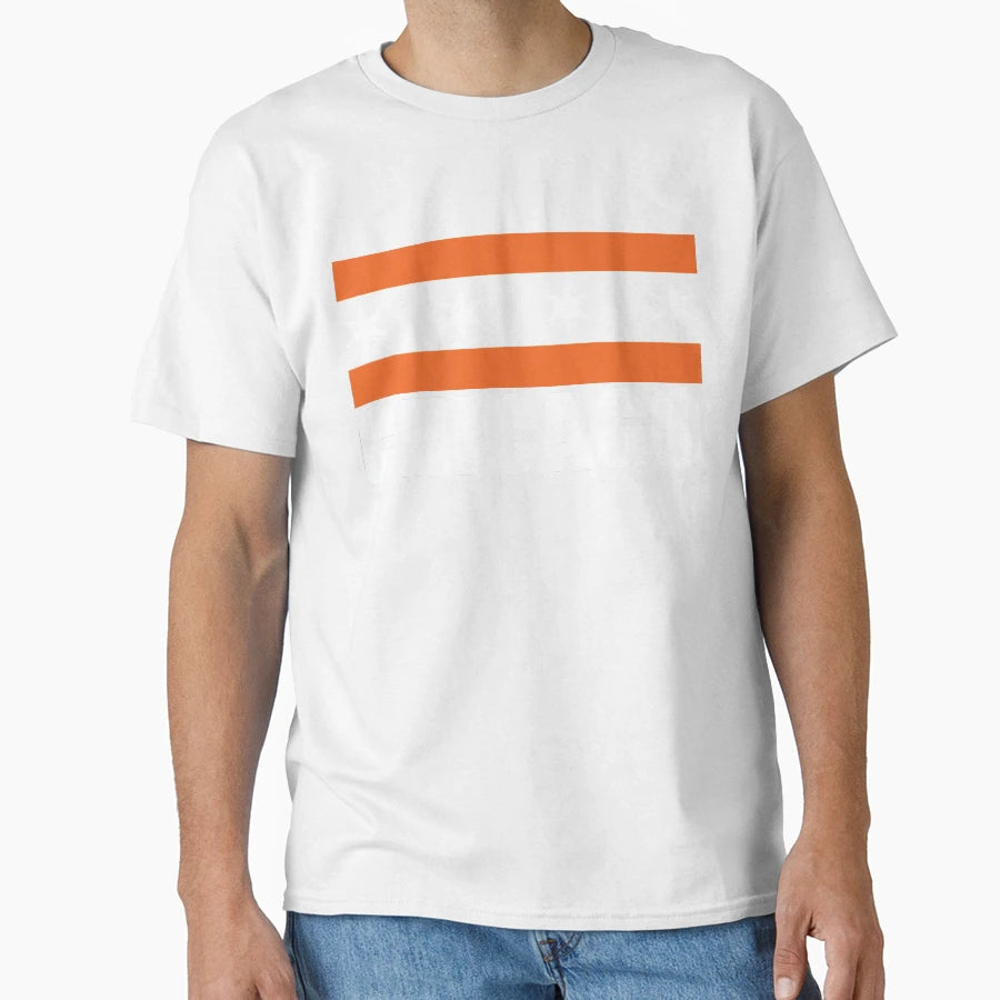 Chicago Flag Bears Colors Orange And T-Shirt - Custom Art Print Men Women - T-Shirt, Sweatshirt, Hoodie