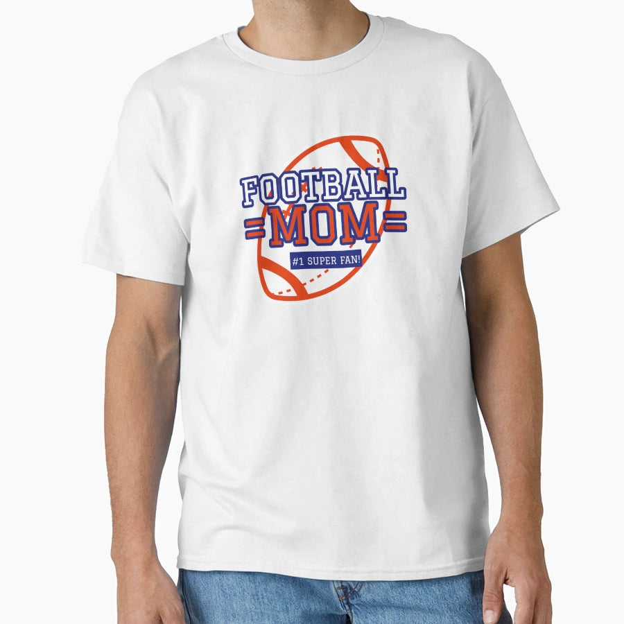 Football Mom 1 Super Fan T-Shirt - Graphic Print for Adults - T-Shirt, Sweatshirt, Hoodie