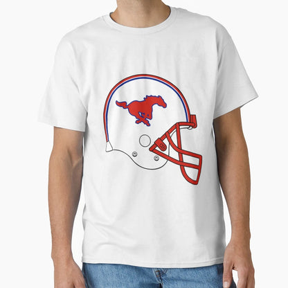Smu Football Helmet T-Shirt - Casual Everyday Wear for Adults - T-Shirt, Sweatshirt, Hoodie