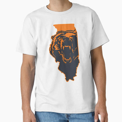 Chicago Bears Illinois Nfl State T-Shirt - Fun Novelty Design for Adults - T-Shirt, Sweatshirt, Hoodie