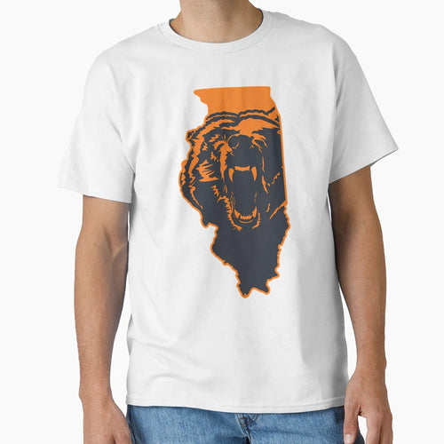 Chicago Bears Illinois Nfl State T-Shirt - Fun Novelty Design for Adults - T-Shirt, Sweatshirt, Hoodie