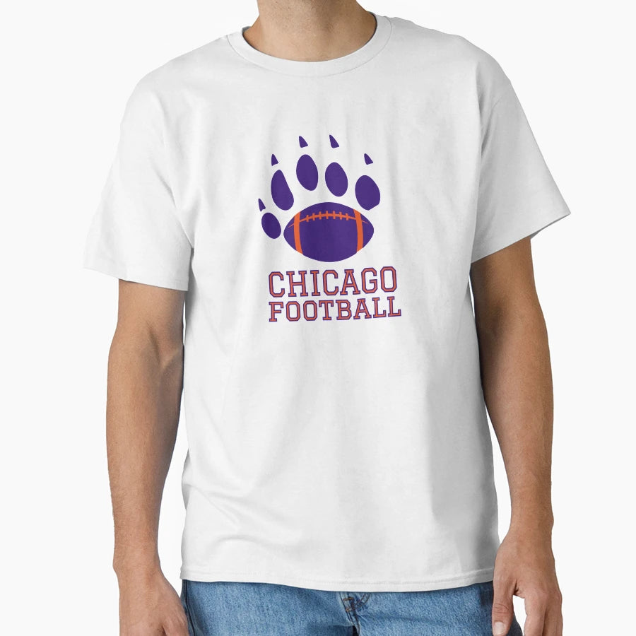 Chicago Football Blue T-Shirt - Novelty Apparel Unisex - T-Shirt, Sweatshirt, Hoodie