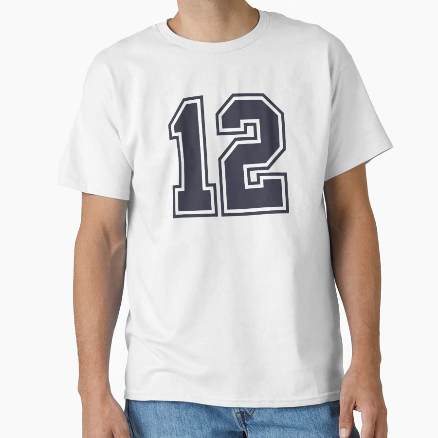 12 Sports Number Twelve T-Shirt - Minimalist Print Men Women - T-Shirt, Sweatshirt, Hoodie