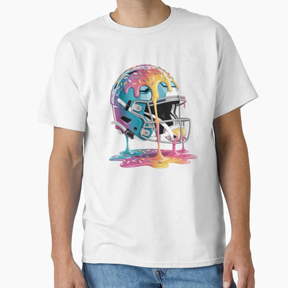 Ice Cream Drip Football Stuff T-Shirt - Unique Graphic Unisex - T-Shirt, Sweatshirt, Hoodie