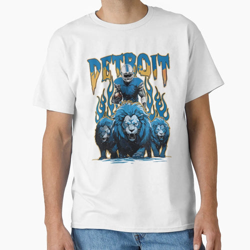 Detroit Lions Lions Beanie Shades T-Shirt - Fun Novelty Design for Adults - T-Shirt, Sweatshirt, Hoodie