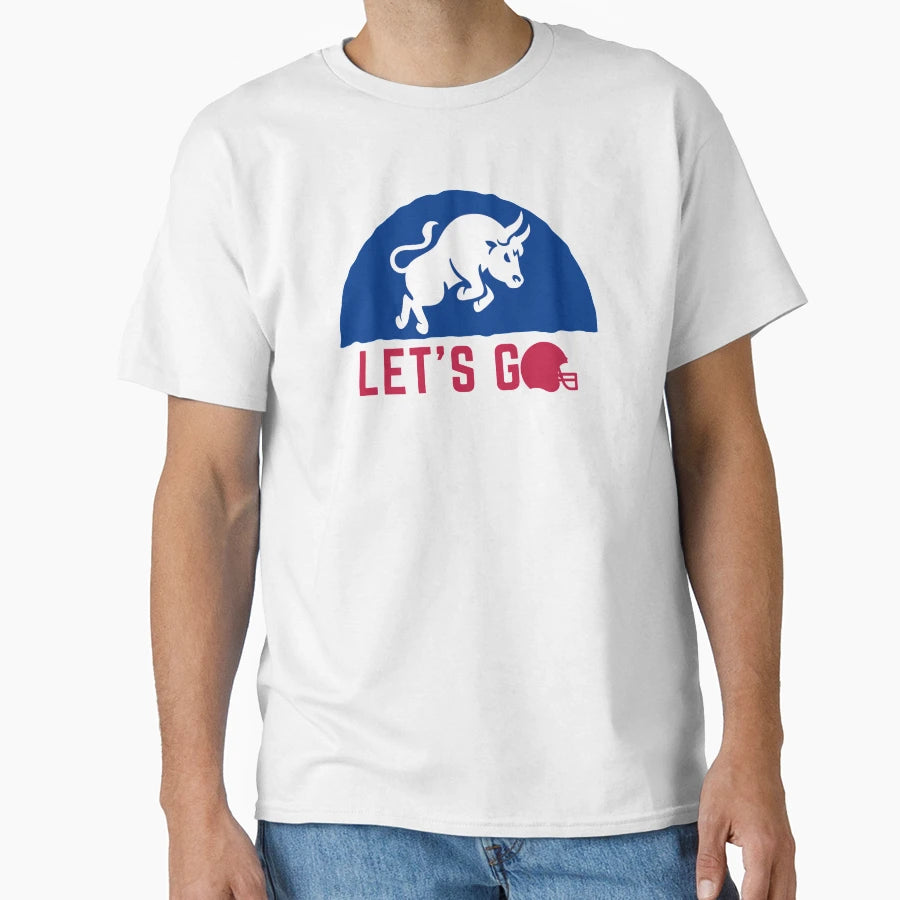 Lets Go Buffalo Football Lover Bison T-Shirt - Trendy Graphic for Adults - T-Shirt, Sweatshirt, Hoodie