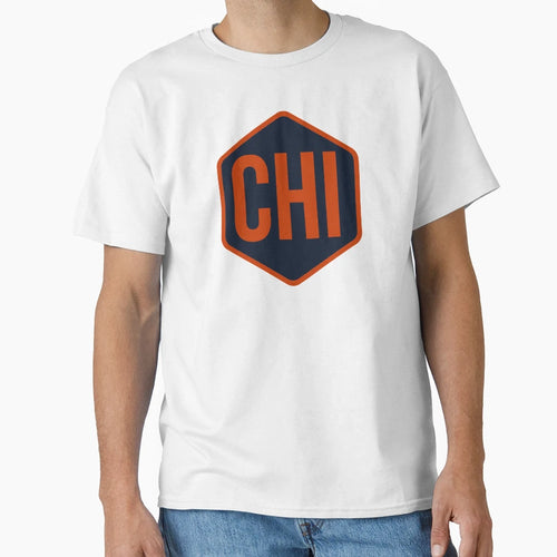 Chicago Hex Orange Navy T-Shirt - Aesthetic Graphic Men Women - T-Shirt, Sweatshirt, Hoodie