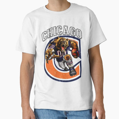 Chicago Football T-Shirt - Custom Art Print Unisex - T-Shirt, Sweatshirt, Hoodie