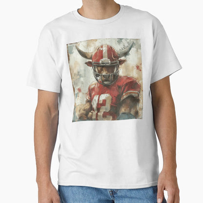 Bull As American Football Player T-Shirt - Novelty Apparel Men Women - T-Shirt, Sweatshirt, Hoodie