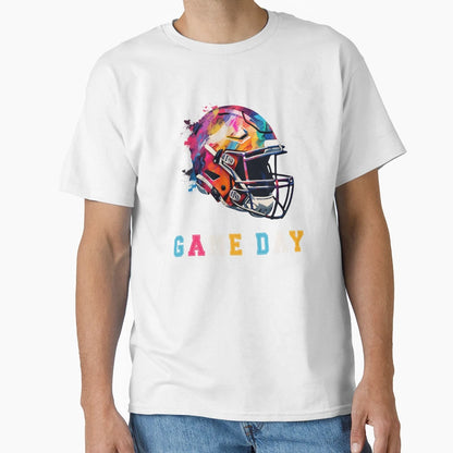 Colorful American Sport Helmet T-Shirt - Novelty Apparel Men Women - T-Shirt, Sweatshirt, Hoodie