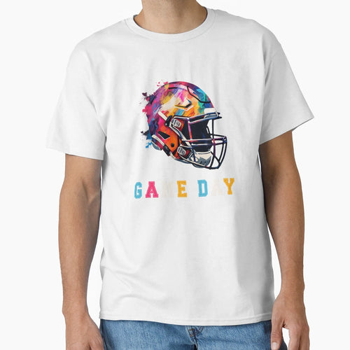 Colorful American Sport Helmet T-Shirt - Novelty Apparel Men Women - T-Shirt, Sweatshirt, Hoodie