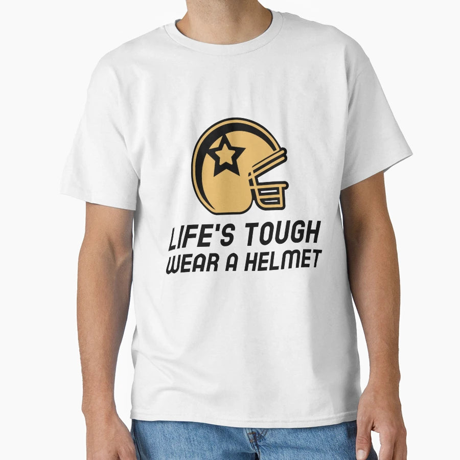 Lifes Tough Wear Helmet Rugby T-Shirt - Unique Graphic Unisex - T-Shirt, Sweatshirt, Hoodie