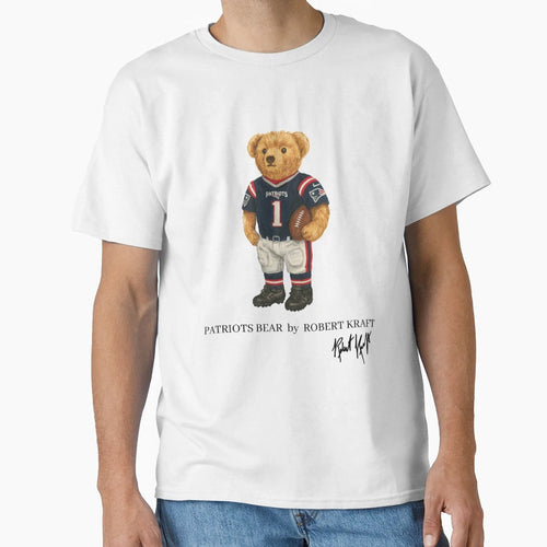 Patriots Bear T-Shirt - Minimalist Print Unisex - T-Shirt, Sweatshirt, Hoodie