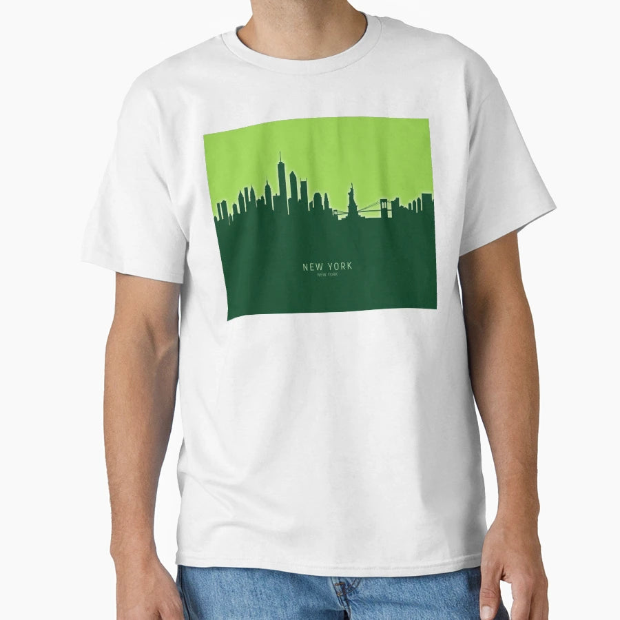 New York Skyline T-Shirt - Aesthetic Graphic for Adults - T-Shirt, Sweatshirt, Hoodie