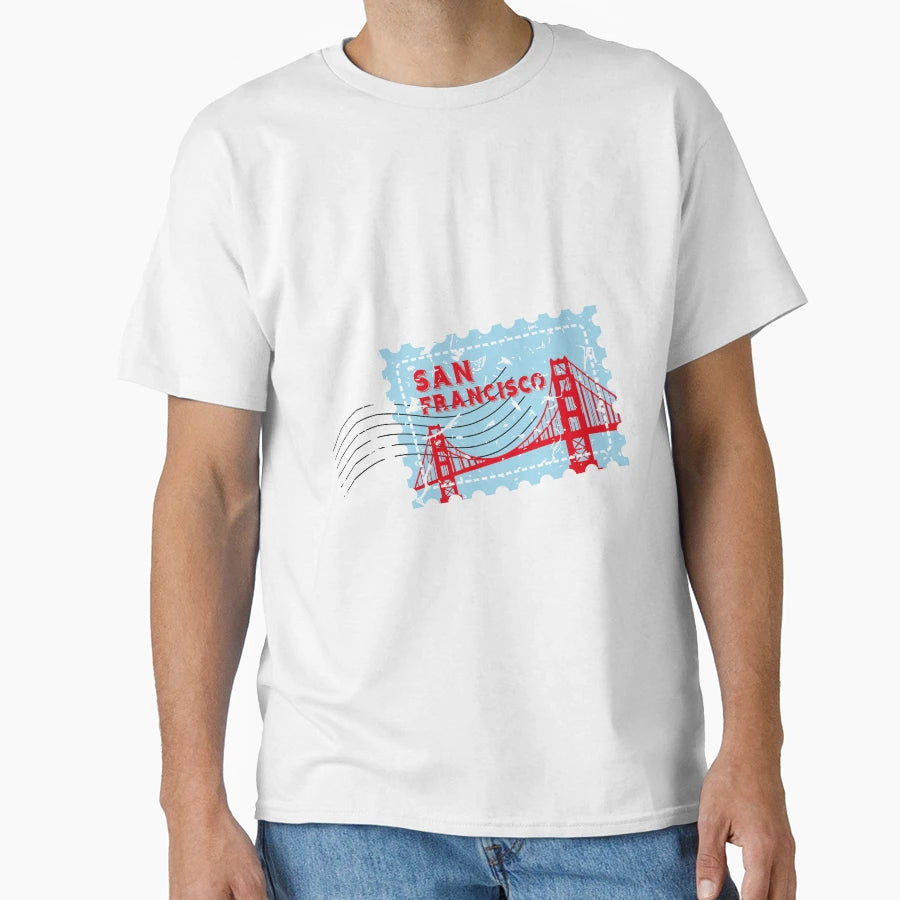San Francisco Usa Travel Souvenir Stamp T-Shirt - Unique Graphic Men Women - T-Shirt, Sweatshirt, Hoodie