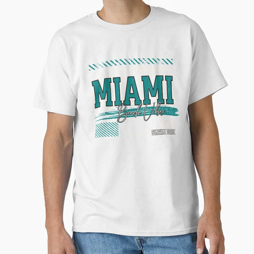Miami 1988 Beach Vibes 80S Aesthetic T-Shirt - Novelty Apparel for Adults - T-Shirt, Sweatshirt, Hoodie