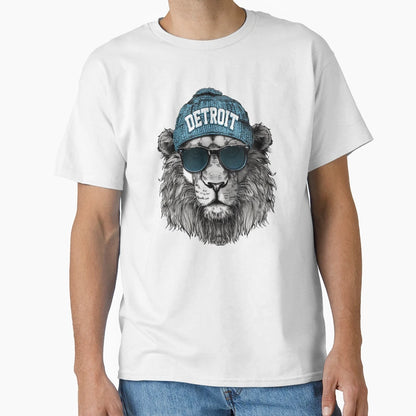Detroit Football Fan Lion Beanie T-Shirt - Casual Everyday Wear for Adults - T-Shirt, Sweatshirt, Hoodie