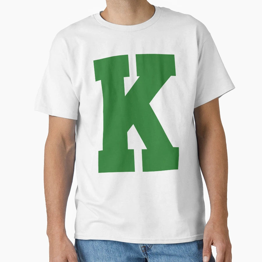 Alphabet Green K Sports Letter K T-Shirt - Fun Novelty Design Men Women - T-Shirt, Sweatshirt, Hoodie