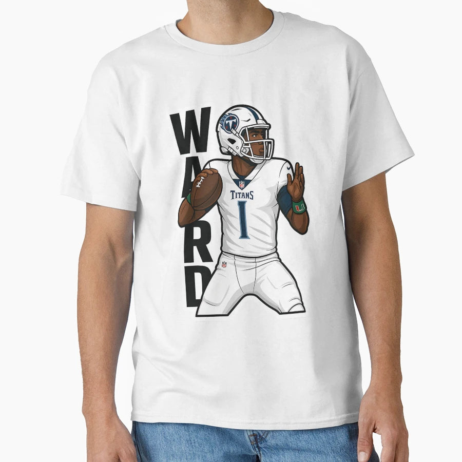 Cam Ward Titans Rookie Nfl 1 Quarterback T-Shirt - Custom Art Print Unisex - T-Shirt, Sweatshirt, Hoodie