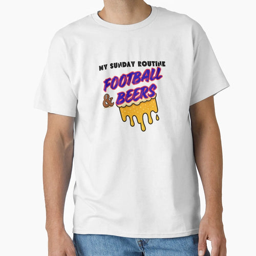 Buffalo Bills My Sunday Routine Football T-Shirt - Custom Art Print Unisex - T-Shirt, Sweatshirt, Hoodie
