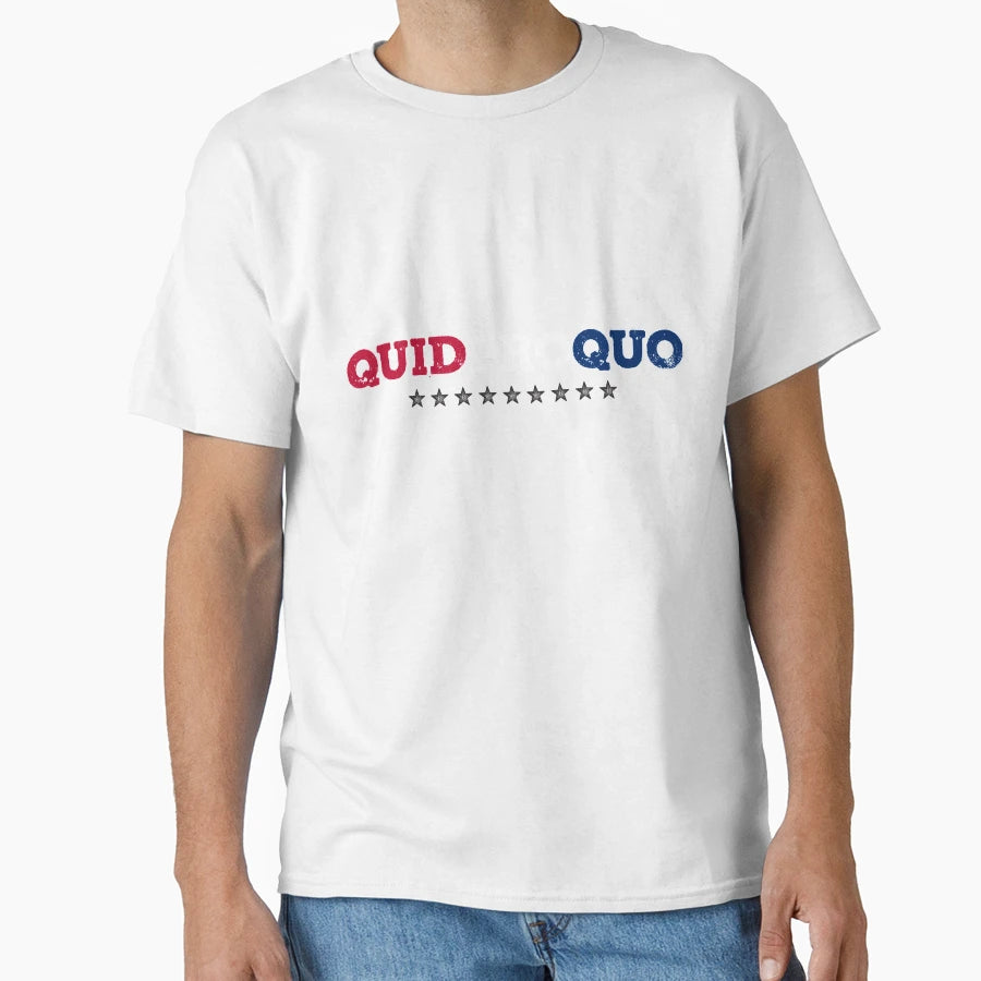 Quid Pro Quo Red White Blue 2 T-Shirt - Aesthetic Graphic Men Women - T-Shirt, Sweatshirt, Hoodie
