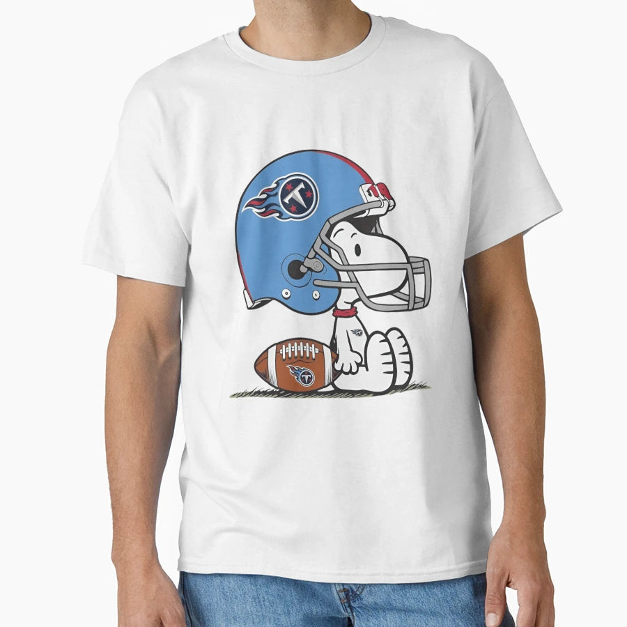 Tennessee Titans Snoopy Helmet Football T-Shirt - Trendy Graphic Unisex - T-Shirt, Sweatshirt, Hoodie