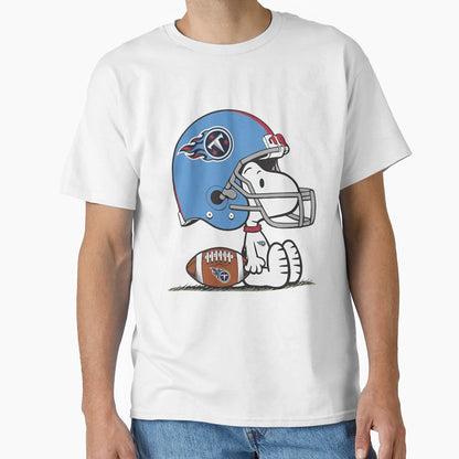 Tennessee Titans Snoopy Helmet Football T-Shirt - Trendy Graphic Unisex - T-Shirt, Sweatshirt, Hoodie