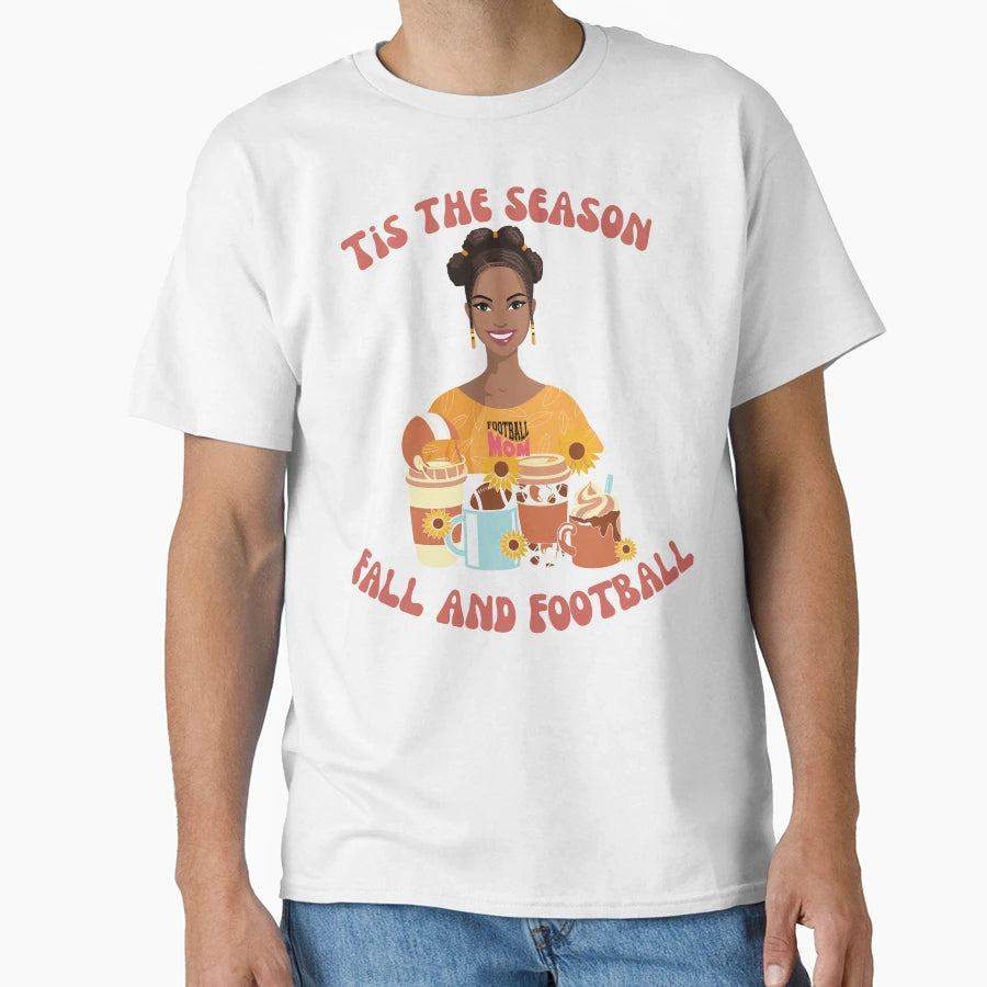 Football Mom Coffee And Football Ready T-Shirt - Streetwear Style Unisex - T-Shirt, Sweatshirt, Hoodie