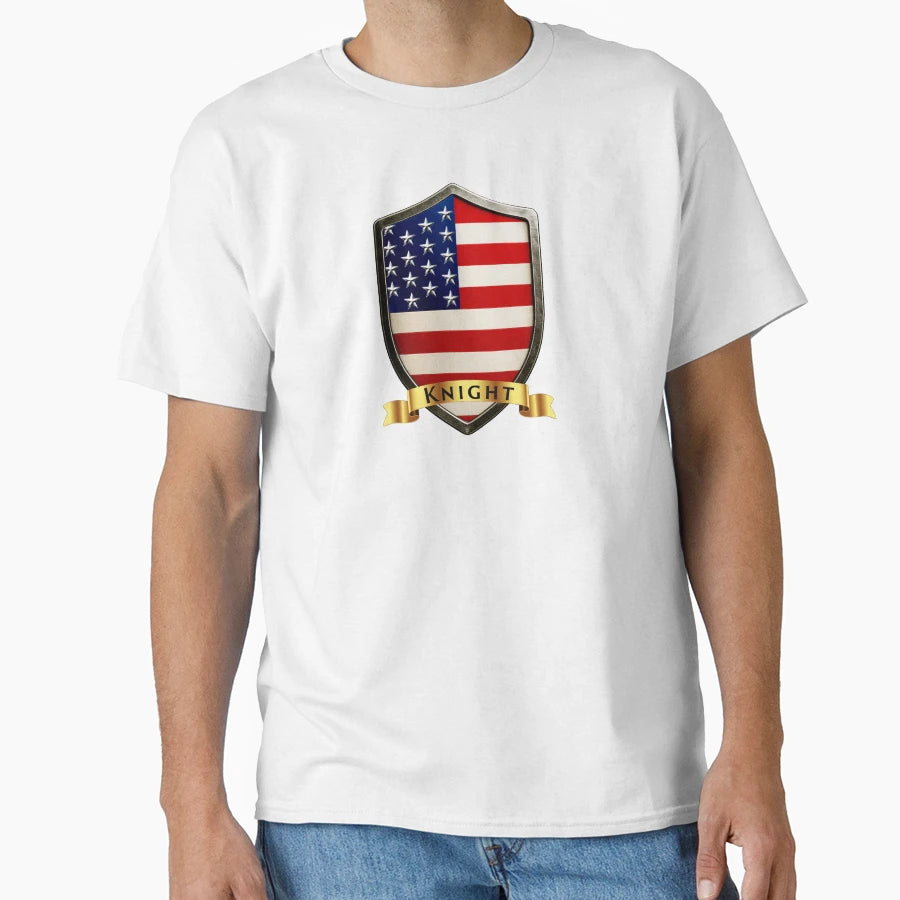 Knight Family Usa Shield Stars T-Shirt - Aesthetic Graphic for Adults - T-Shirt, Sweatshirt, Hoodie