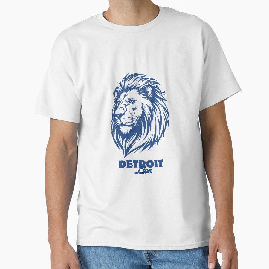 Lion Head Letters Detroit Lion T-Shirt - Streetwear Style Men Women - T-Shirt, Sweatshirt, Hoodie