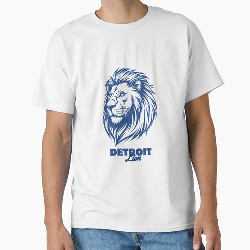 Lion Head Letters Detroit Lion T-Shirt - Streetwear Style Men Women - T-Shirt, Sweatshirt, Hoodie