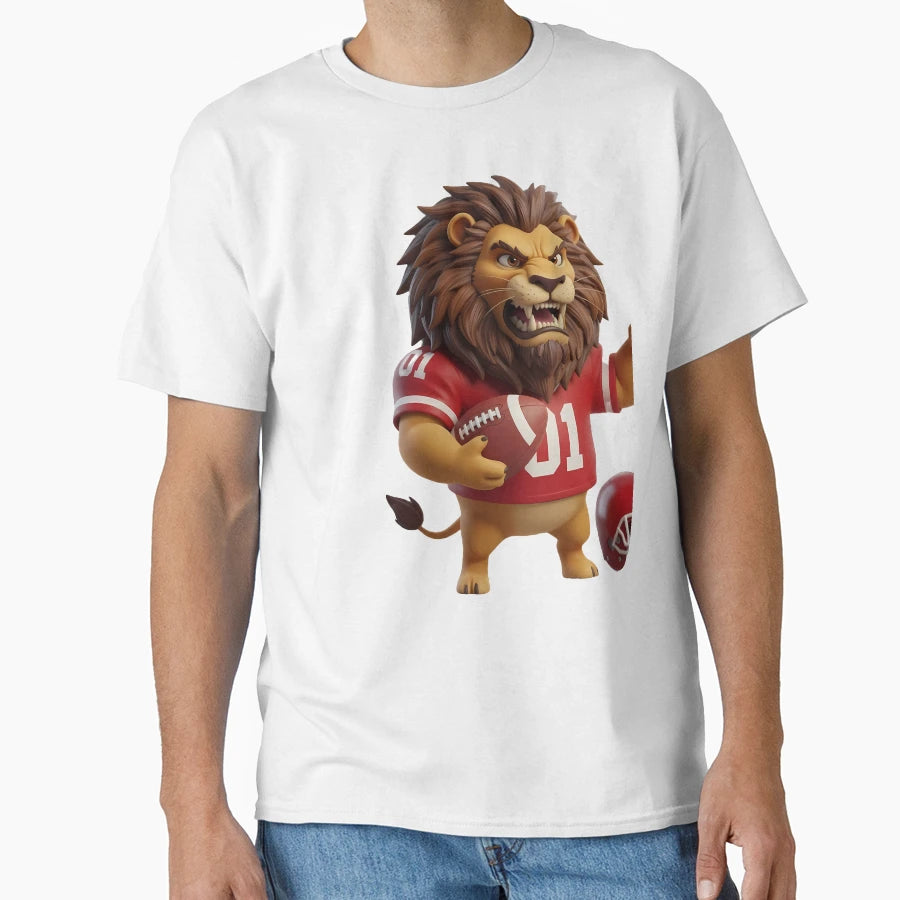 King Gridiron Fierce 3D American T-Shirt - Trendy Graphic for Adults - T-Shirt, Sweatshirt, Hoodie