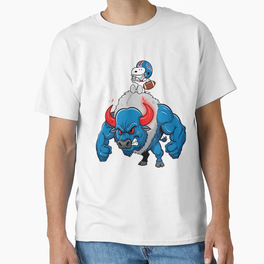 Buffalo And Snoopy Bills Football T-Shirt - Unique Graphic Unisex - T-Shirt, Sweatshirt, Hoodie