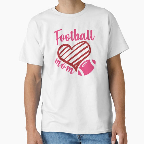 Football Mom T-Shirt - Minimalist Print Men Women - T-Shirt, Sweatshirt, Hoodie