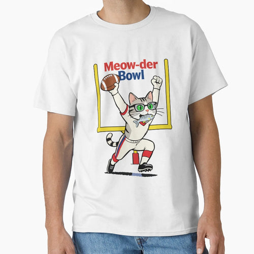 Super Meow Der Bowl Cat Athlete Gear T-Shirt - Custom Art Print Unisex - T-Shirt, Sweatshirt, Hoodie