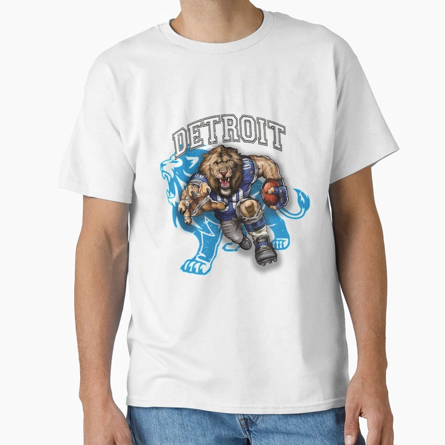 Detroit Football T-Shirt - Graphic Print Unisex - T-Shirt, Sweatshirt, Hoodie