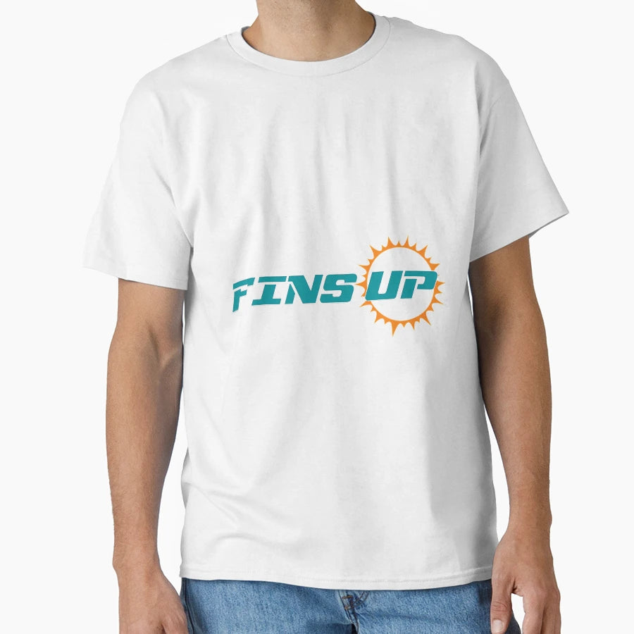 Fins Up Miami Dolphins American T-Shirt - Aesthetic Graphic for Adults - T-Shirt, Sweatshirt, Hoodie