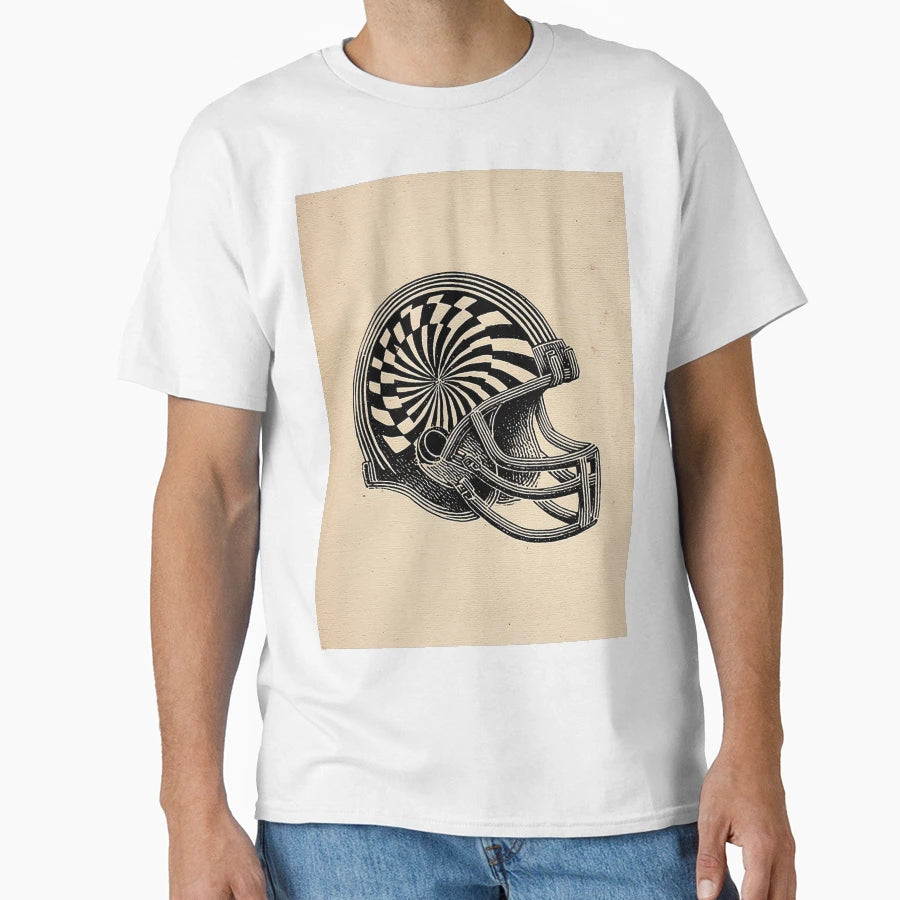 Football Helmet T-Shirt - Aesthetic Graphic for Adults - T-Shirt, Sweatshirt, Hoodie