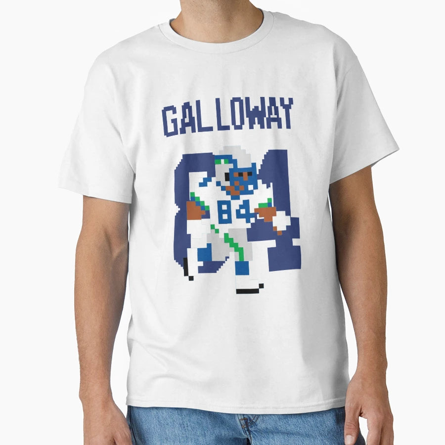 Joey Galloway 84 Pixel Art 8 Bit T-Shirt - Novelty Apparel for Adults - T-Shirt, Sweatshirt, Hoodie