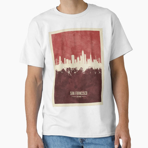 San Francisco California Skyline T-Shirt - Trendy Graphic Men Women - T-Shirt, Sweatshirt, Hoodie