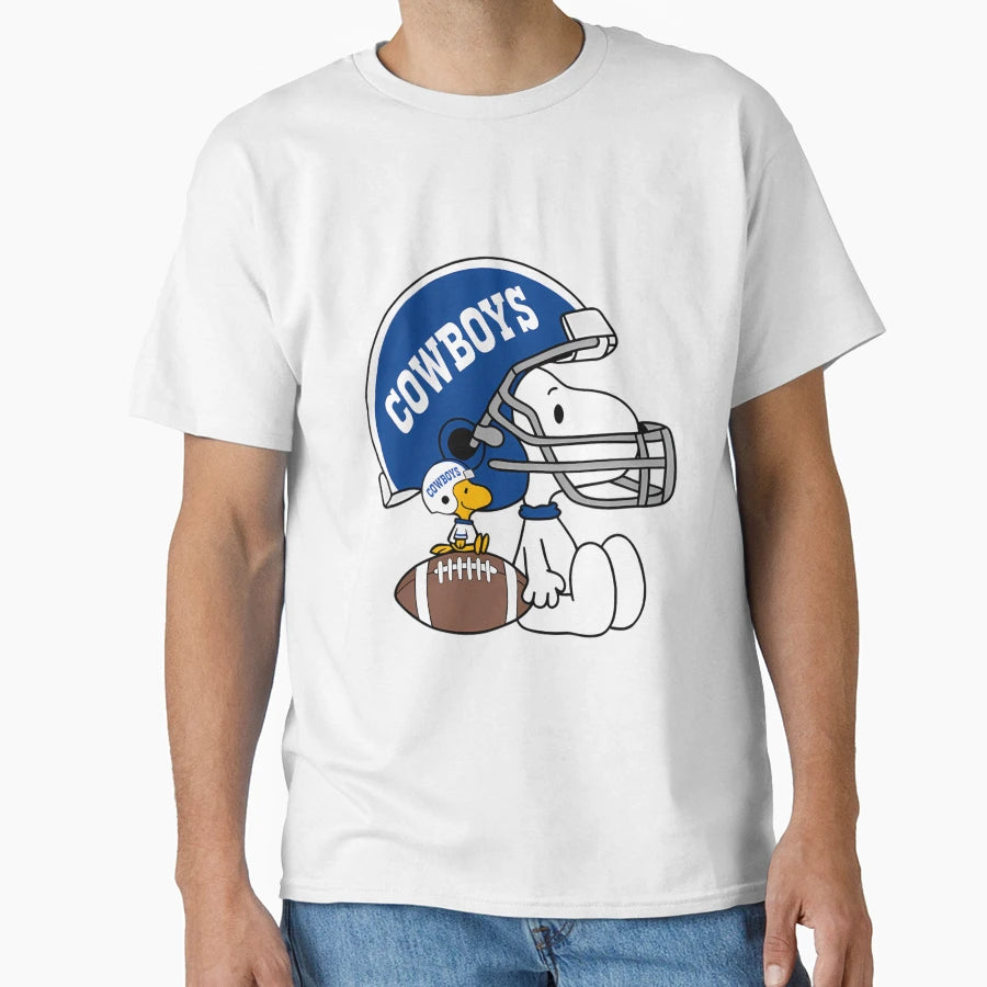 Snoopy And Woodstock Dallas Cowboys T-Shirt - Streetwear Style Unisex - T-Shirt, Sweatshirt, Hoodie
