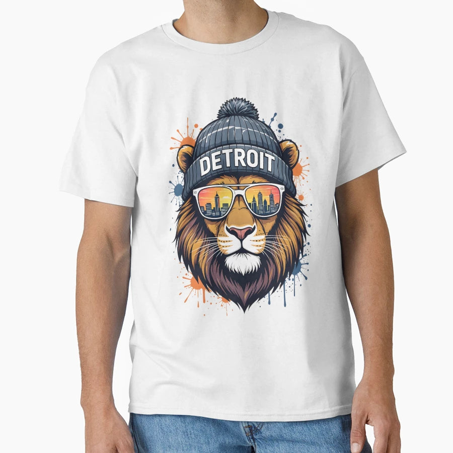 Detroit Lion T-Shirt - Streetwear Style for Adults - T-Shirt, Sweatshirt, Hoodie