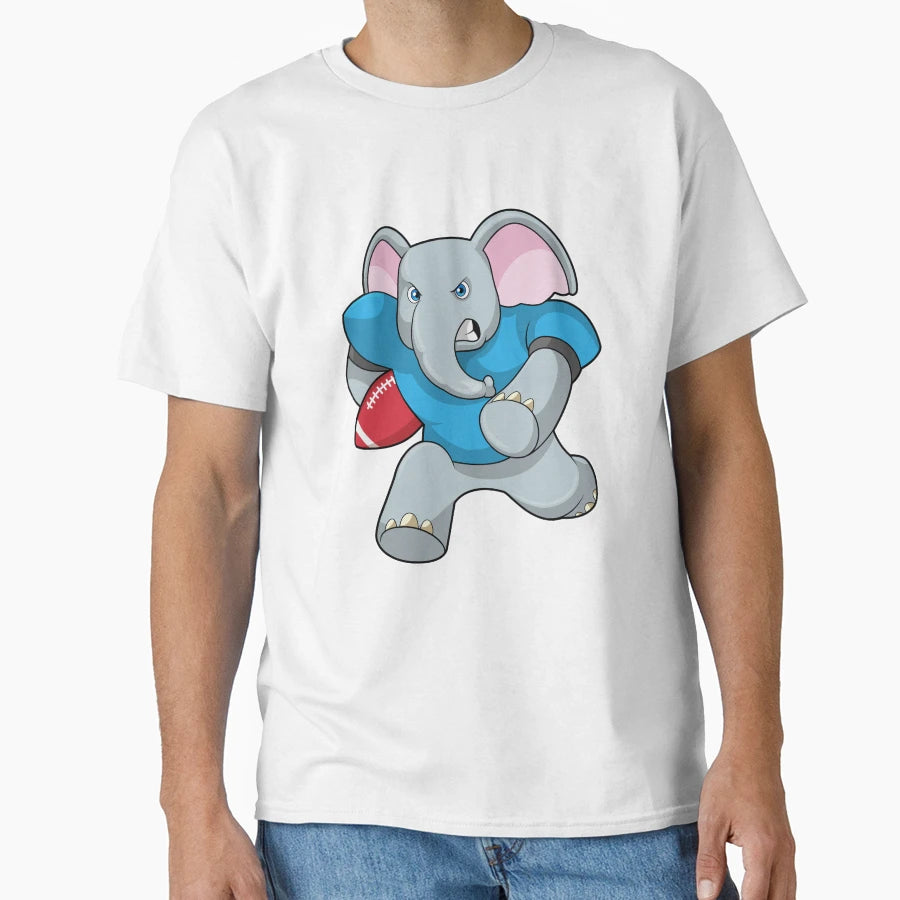 Elephant Football Equipment T-Shirt - Aesthetic Graphic Unisex - T-Shirt, Sweatshirt, Hoodie